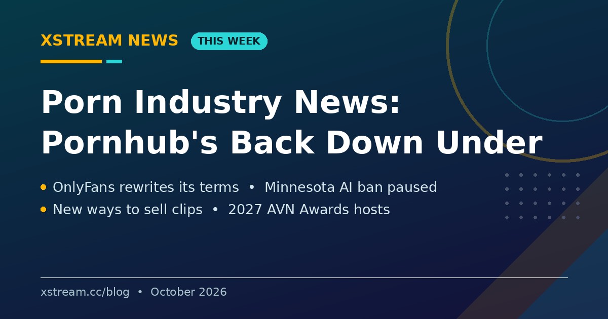 Porn Industry News: Pornhub Returns to Australia & More