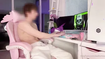 Intimate Moments Featuring Waifumiia in Blonde Teen Girl Convincing Gamer To Fuck Her