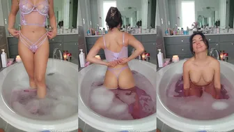Alinity Goes Wild: Sexy Babe In Lingerie Wet In Bathtub [Exclusive Tape]