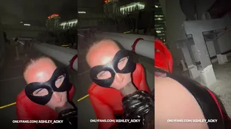 revealeded Clip Featuring Ashley Aoky in PAWG Big Booty Elastigirl Fucking BBC On The Rooftop