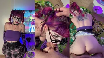 Hot Content Featuring Emily Oram in Cosplay Goth Girl Deepthroat POV Sextape