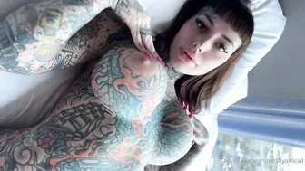 TigerLilly, Thicc Tattoed Goth Girl Hotel Hookup Creampie Sextape - Viral Footage