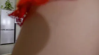 Anna Zapala, Teasing Sexy Red Lingerie in High Heels