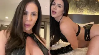 Kendra Lust, Hot MILF Teasing in Latex Lingerie