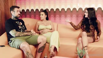 Lena The Plug, Ryan Reid, Hairy Tall Girl in FFM Threesome During Adult Interview