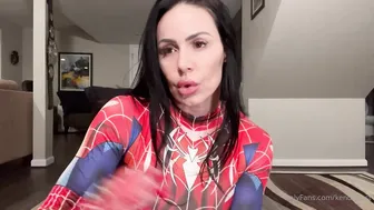 Kendra Lust, Horny Spider-Woman MILF in Ripped Costume Dildo Ride