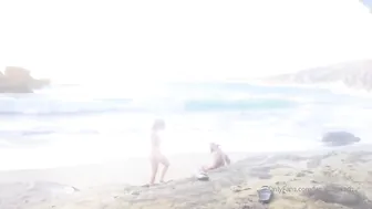 Lena Paul, Troy Francisco, Public Beach Video