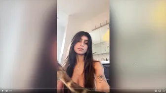 Mia Khalifa, Fully Naked Bathroom Tease