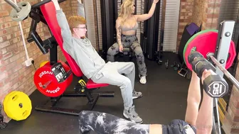 Summer Rose, Kirsty Brammeld, Curvy Babe and MILF in Gym Oral