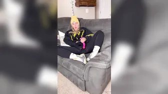 C_Thicc, Pink Vibrator Masturbation in Gym Suit