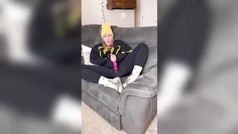 C_Thicc, Pink Vibrator Masturbation in Gym Suit