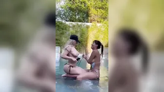 Stefanie Knight, Babygmag, Two Lesbians in Naughty Pool Play