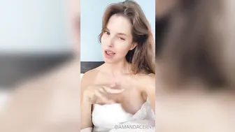 Amanda Cerny, Naked Body Tease Under Bed Sheet