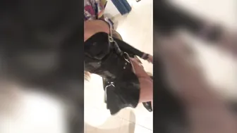 Demi Rose, Playing with Breasts in Latex Lingerie