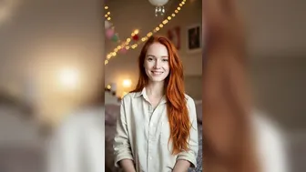 RedHead Wedding Girl Ride Cock On her Wedding Day - AI