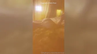 Demi Rose, Teasing Curvy Naked Assets in Bed