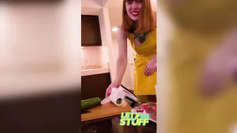 Lety Does Stuff, Green Strappy Lingerie Tease