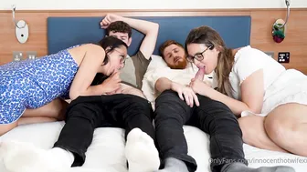 Innocenthotwife, Summer Fox, Two Swinger Couples in Blindfold Oral Swap