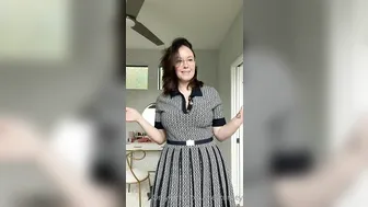 Meg Turney, Curvy Lady Teasing Assets in Cute Dress