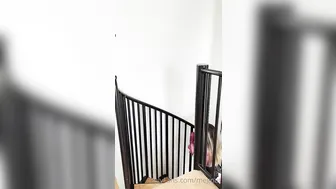 Megnutt02, Teasing Naked Large Breasts on Balcony