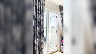 Megnutt02, Teasing Naked Large Breasts on Balcony