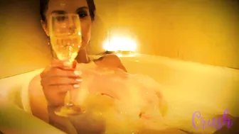 Xenia Crushova, Teasing Soapy Naked Body in Bathtub