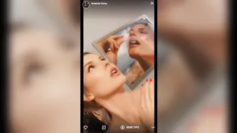 Amanda Cerny, Teasing Naked Body in Bathroom Mirror