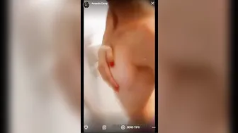 Amanda Cerny, Teasing Naked Body in Bathroom Mirror