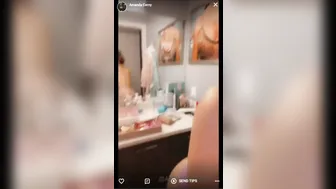 Amanda Cerny, Teasing Naked Body in Bathroom Mirror