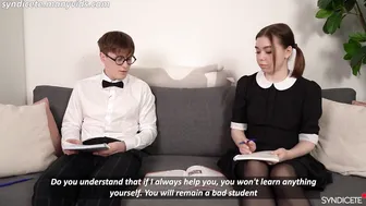 ClassMate Touch HerSelf Wet And Seduce Nerd To Explore