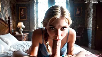 Ultra Realistic Frozen Elsa Looking Slut - AI