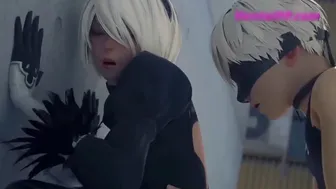 9s and 2b Taking Weird Order From A Mysterious Mission - AI