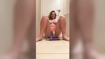 Carrot Cake, Rain Dildo Riding on Floor