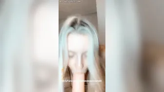 Csblondebombshell, Blonde Teen Oral on Large Dildo