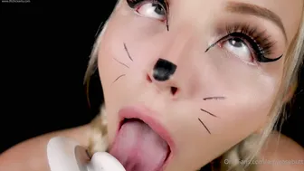 Asmr Network, Blonde Cat Girl Licking ASMR