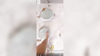 Amanda Cerny, Model in Outdoor Shower Naked Tease