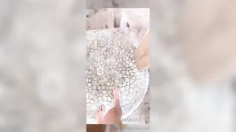 Amanda Cerny, Model in Outdoor Shower Naked Tease