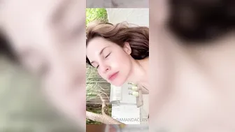 Amanda Cerny, Model in Outdoor Shower Naked Tease