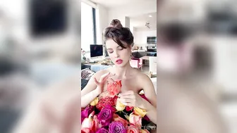 Amanda Cerny, Valentine’s Day Topless Flower Tease