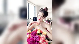 Amanda Cerny, Valentine’s Day Topless Flower Tease