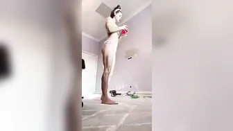 Amanda Cerny, Painting Room in Sexy Lingerie