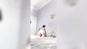 Amanda Cerny, Painting Room in Sexy Lingerie