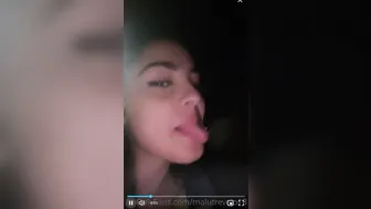 Malu Trevejo, Lesbian Tongue Kissing Tease