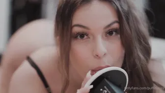 Puffin Asmr, Licking and Teasing in Lingerie ASMR