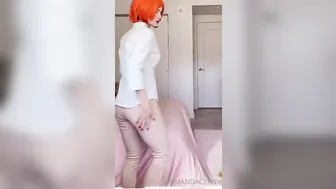 Amanda Cerny, Sexy Lingerie Striptease in Shirt