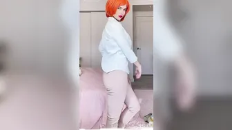 Amanda Cerny, Sexy Lingerie Striptease in Shirt