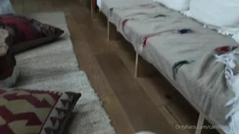 Caroline Zalog, Pink Leather Strappy Lingerie Tease