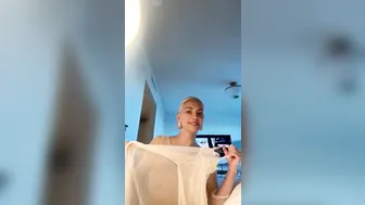 Lindsey Pelas, Teasing in Fishnet Lingerie