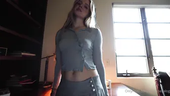 Caroline Zalog, Blonde Babe in JOI Riding