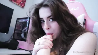 Hannahowo, Foot Play in Striped Lingerie